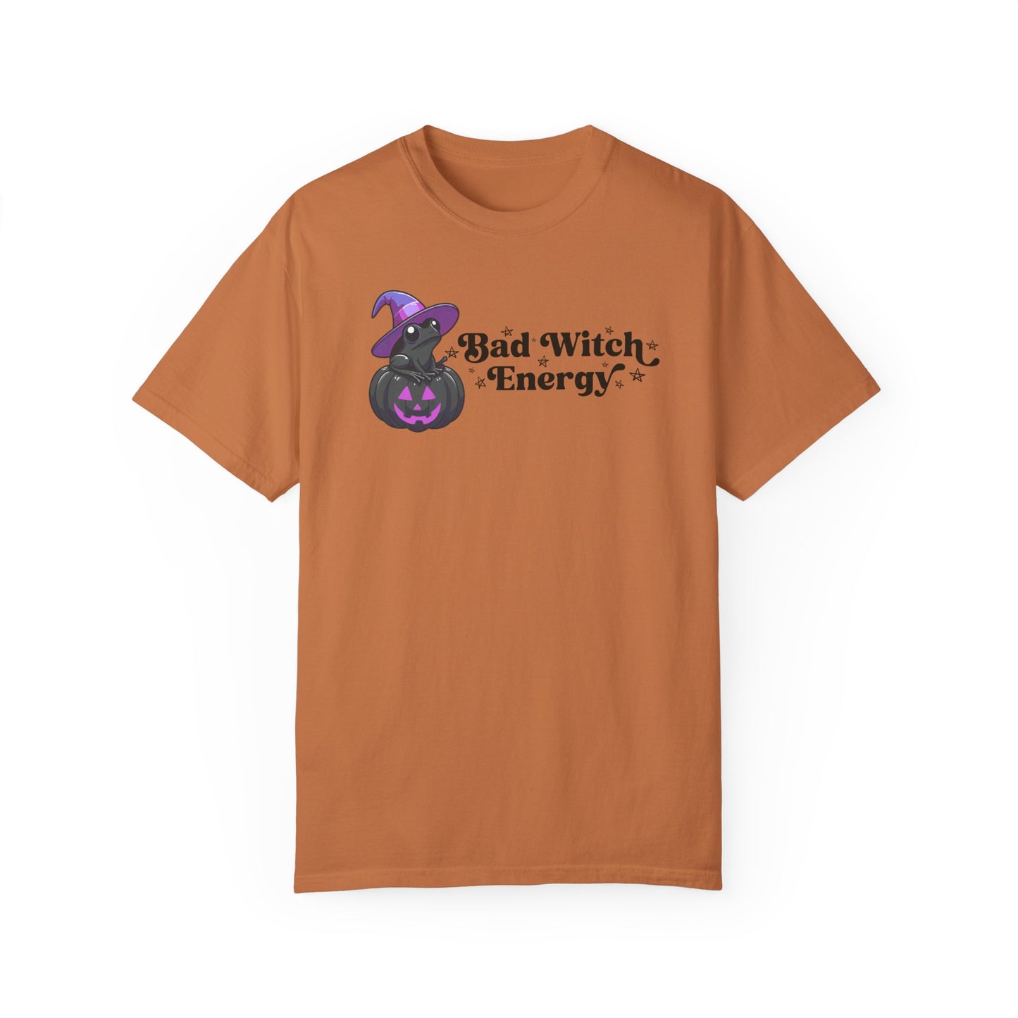 Bad Witch Energy Frog and Pumpkin Shirt, Funny Witch Halloween Comfort Colors Shirt, Limited Edition Halloween Design, Unisex Halloween Gift