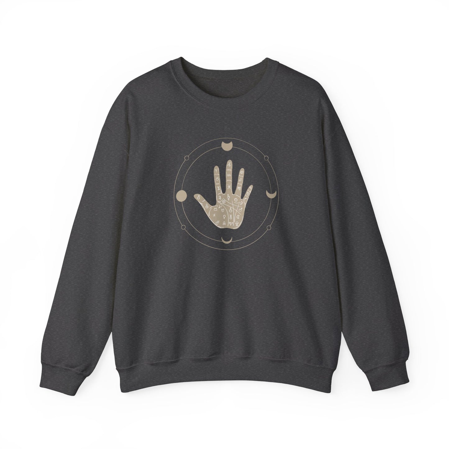 Boho Palmstry Mystic Limited Edition Sweatshirt, Unique Handcrafted Tarot Palm Design, Halloween Boho Sweatshirt, Made to Order Gift