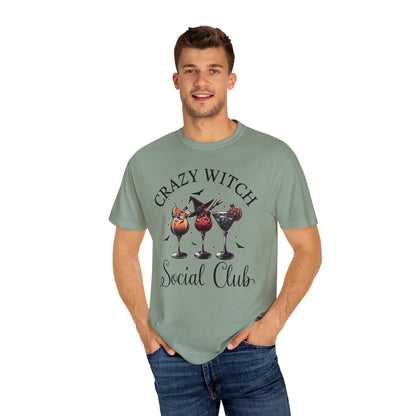 Limited Edition Crazy Witch Social Club Gildan Sweatshirt, Cute Halloween Cocktails Sweatshirt for Girls Night Out or Girls Trip, Great Gift