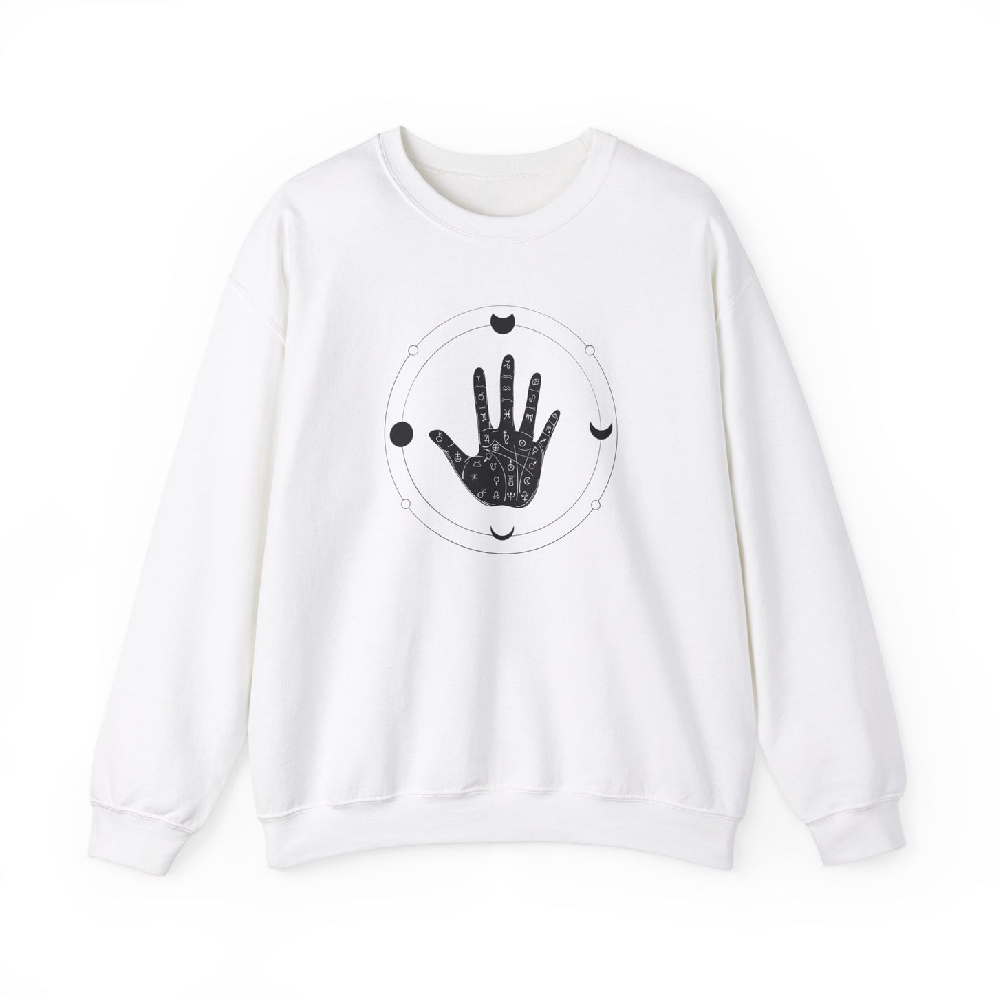 Boho Palmstry Mystic Limited Edition Sweatshirt, Unique Handcrafted Tarot Palm Design, Halloween Boho Sweatshirt, Made to Order Gift