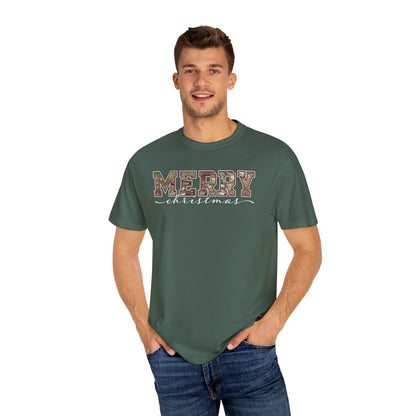 Merry Christmas Camo Comfort Colors Shirt, Limited Edition Military Camouflage Print Holiday Shirt, Christmas Party Shirt, Holiday Gift