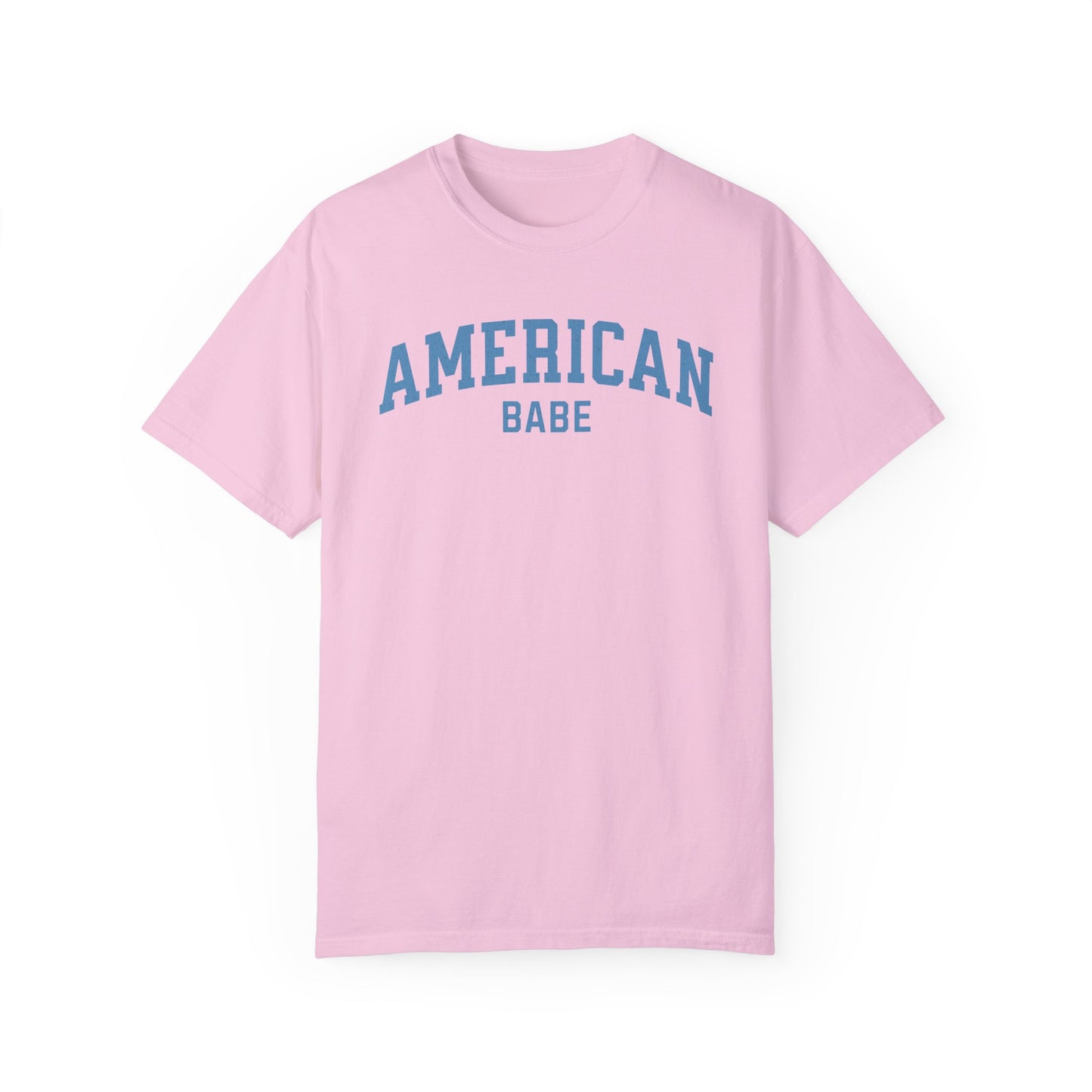 American Babe Summer Comfort Colors® t-shirt, Red White and Blue, America Tee,  American Patriotic Shirt, Collegiate Style Shirt