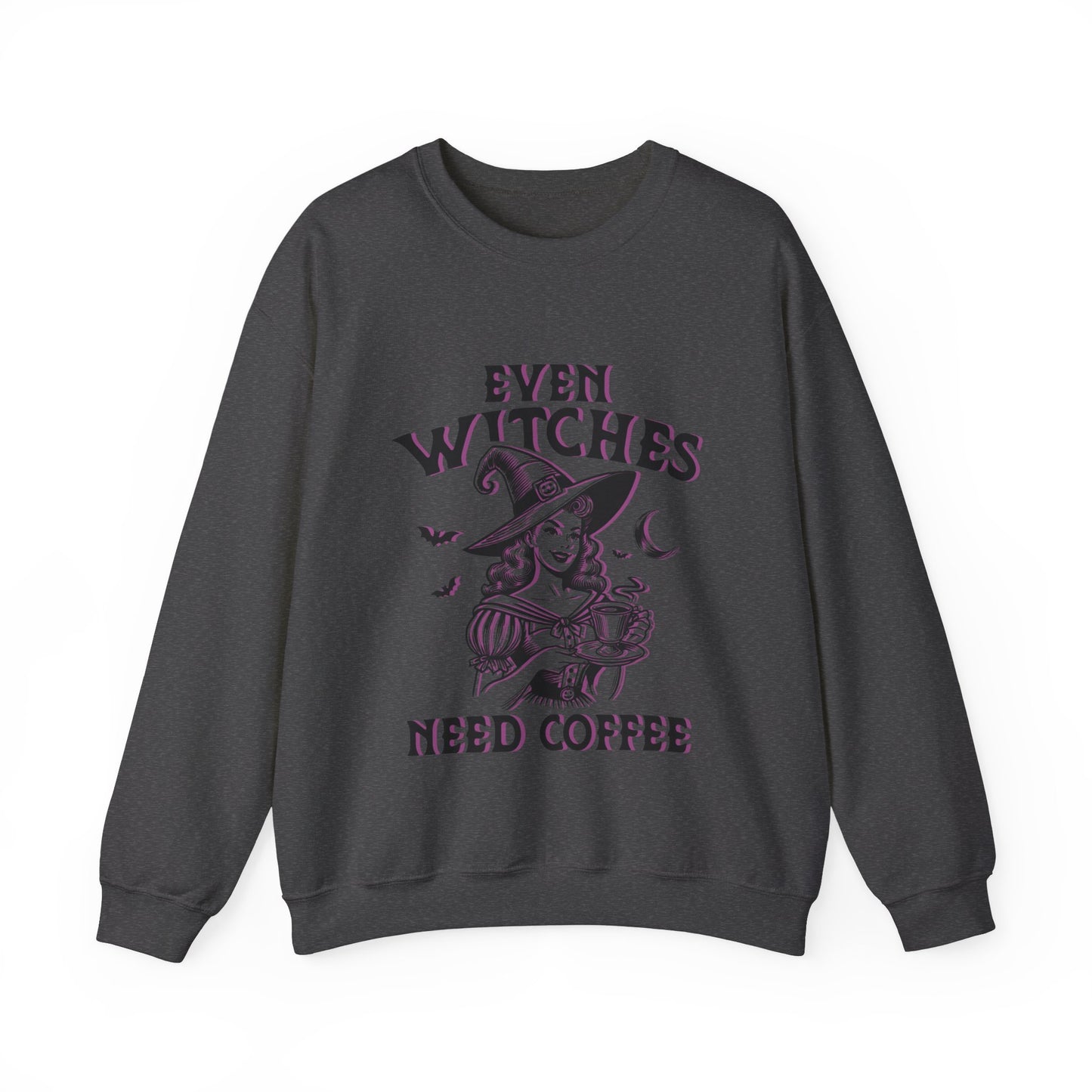 Limited Edition Witches Need Coffee Halloween Sweatshirt, Fall Vibes Sweatshirt for Halloween, Unisex Halloween Sweatshirt, Halloween Gift