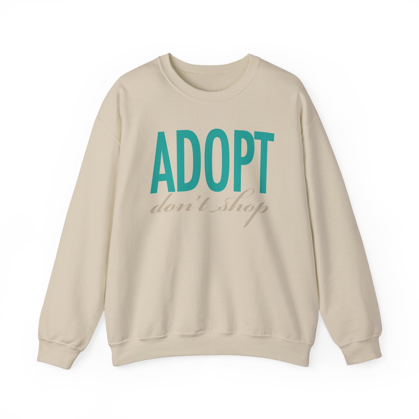 Adopt Don't Shop Crew Sweatshirt Gildan 18000, Save Animals, Animal Rights, Animal Rescue Shirt, Animal Lover Gift, Adoption Pet Sweatshirt