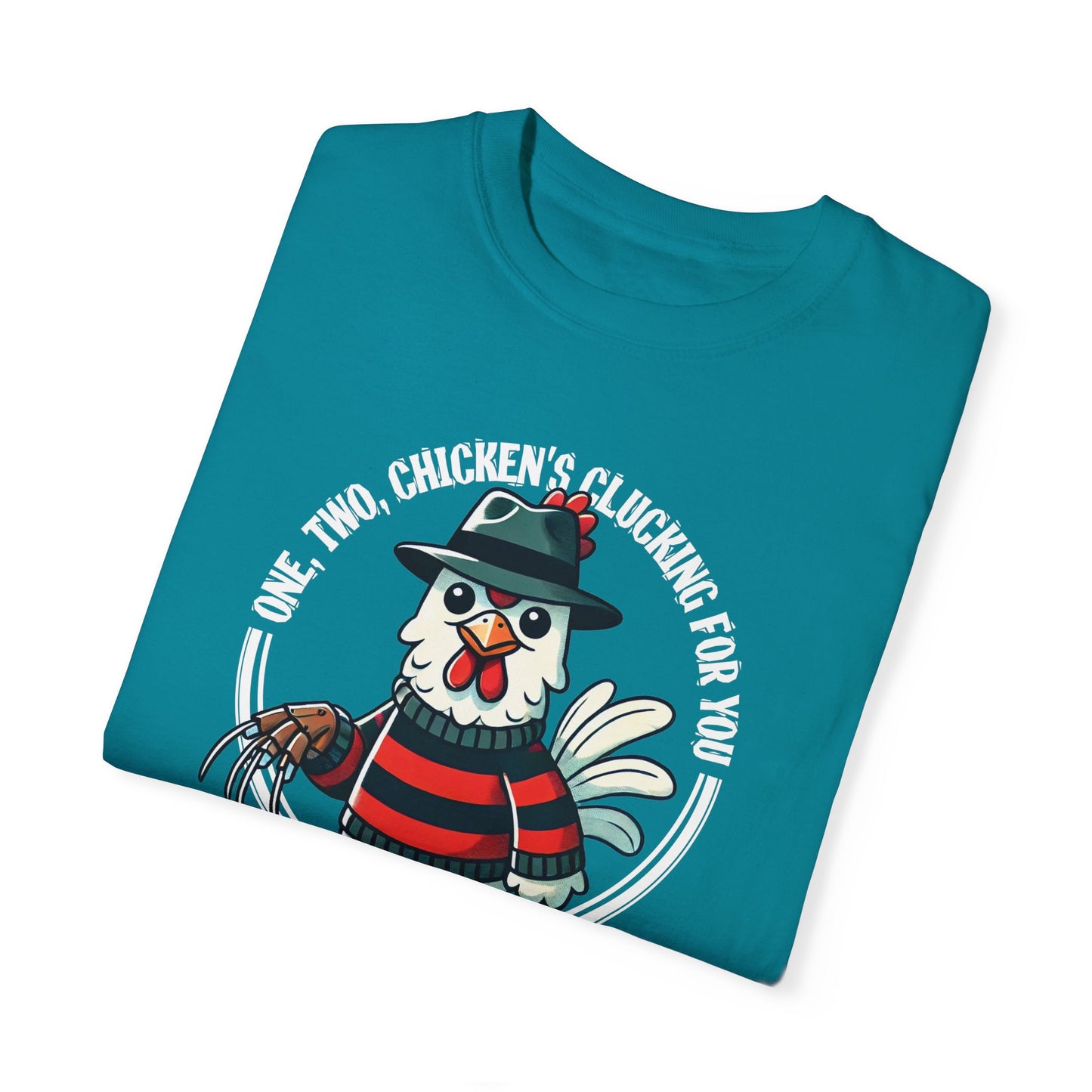 Halloween Chicken Nightmare on Elm St Comfort Colors Shirt, Limited Edition Funny Halloween Freddy Kruger Shirt,  Halloween Chicken GIft